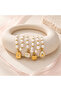 Gold Charm Pearl Necklace - star - 2