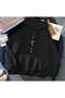 Unisex Black Hooded Oversize Sweatshirt Comfortable Fit Cotton with Fleece Inside