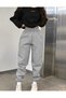 Women/Men Graphite Custom Printed Cotton Oversize Jogger Crewneck Sweatshirt Bottom Top Set