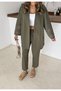 Women's Gabardine Fabric with Bead Embroidery on the Back of the Sleeves - 4