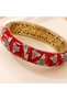 Red Enamel Butterfly Bangle - 2