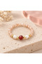 Blush & Burgundy Pearl Beaded Ring