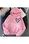Unisex Pink Streetwear Oversize Hooded Casual Cotton Sweatshirt with Pockets