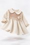 Baby Girl Dress - Floral Detailed Lace Collar Muslin Dress 6 9 12 18 Months - 7
