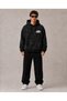 Unisex Anthracite Vintage Wash Oversize Hooded Sweatshirt Trendy Streetwear