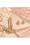 Marquise Crystal Cascade Necklace & Earring Set - Gold