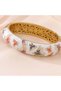 White Enamel Butterfly Bangle - 2