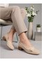 7665 Beige Genuine Leather Casual Shoes - 2