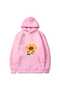Unisex Pink Kangaroo Pocket Thick Fabric Oversize Hooded Sweatshirt Hoodie