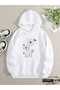 Unisex White Hooded Oversize Sweatshirt Comfortable Fit Cotton with Fleece Inside