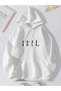 Unisex White Kangaroo Pocket Thick Fabric Oversize Hooded Sweatshirt Hoodie