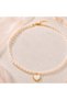 Pearl & Gemstone Statement Necklace - brown-heart - 3