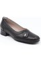 7665 Black Genuine Leather Casual Shoes - 6