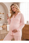 Likapashop Interlock Buttoned Embroidered Maternity Long Sleeve Pajama Set - 3