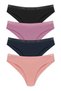 Women's Interlock Laser Cut Honeycomb Elastic Brazilian Panties 4-Pack