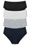 Women's Plus Size Cotton High Waist Slip Panties 4 Pack