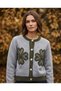 Women's Floral Motif Embossed Embroidery Detailed Buttoned Knitwear Cardigan - 2