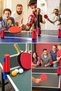 Rollnet Table Tennis Net - Ping Pong Net with Latches - Extendable Table Tennis Net Set - Portable Table Tennis Net - Rollnet - Portable Table Tennis Net - Roll Table Tennis Net (Red-Blue) - 4
