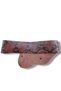 Women's Tan Brown Snake Pattern Textured Buckle Leather Belt - Elowyn Asymmetric Casual Belt - Standard B - 4