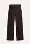 Women's Brown Patterned Wide Leg Trousers - 6