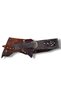 Women's Brown Cowhide Genuine Leather Belt - Studded Asymmetrical Design Casual Belt - Standard Size - 2