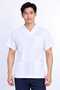 (E-Flex) Men's Single Top White Lycra Non-Iron Nurse Doctor Uniform Surgical Top Scrubs Uniform - 2
