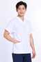(E-Flex) Men's Single Top White Lycra Non-Iron Nurse Doctor Uniform Surgical Top Scrubs Uniform - 3