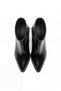 Women's Black Patent Leather Zippered Winter Heeled Boots Erzal - 4