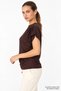 Crew Neck Short Sleeve T-Shirt with Gathered Shoulders - 3