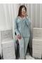 Women's Patterned Milan Long Sleeve Pajama Set with Underwear - 5