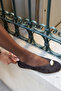 Cara Kadin Brown Genuine Suede Shoes with Accessory Details - 8
