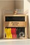 Yellow Red Fan Decoration Mini Set Black Felt Letter Board Stand Balloon Chain Fan Birthday Decorations - 4