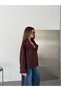 Women's Stand Collar Belted Double Button Short Cashmere Coat - 6