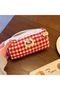 Cute Cat Hello Kitty Gingham Lace Apple Multi-Compartment Pencil Case – Large Capacity Zippered Organizer Pen Holder - 3