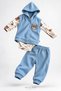 Baby Boy Set 3-Piece Set with Hooded Vest Seasonal Baby Set 3 6 9 12 - 3