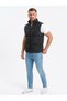 Men's Black Inflatable Vest with Stand Collar - 2