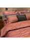 Yula Flannel Duvet Cover Set Double 2Y D, Red Brown - 2