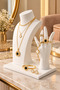 Decorative Jewelry and Ring Jewellery Necklace Organizer Mannequin Stand Set Stylish Makeup Display - 2