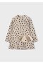 Beige Girls' Dress with Bag Set 4912