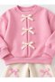 Girl's Ribbon Sweatshirt and Trousers Tracksuit Set for 2-3-4-5 Years Old Winter Set - 3