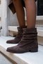 Pace Women's Brown Genuine Suede Buzgu Detail Boots - 7