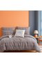 4-piece bed set with gray checkered design - 2