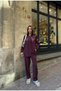Women's Shirt with Bead Embroidery on Front and Sleeves, Standard Pants Size Suit
