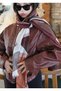 Burgundy Cotton Shawl - 4