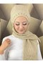 Tesettür Black Crystal Stone Daily Wear Beanie Hat - 6