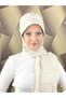 Tesettür Black Crystal Stone Headband Hat - 3