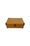 Retro Yellow Oak Wooden Box with Metal Corner Brackets – 30×16×10 cm |   Handmade - 6