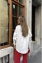 Women's Shirt with Bead Embroidery on Front and Sleeves, Standard Pants Size Suit - 6