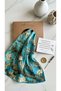 Blue Almond Blossom Patterned Silk Scarf |   100% Natural Elegance - 3