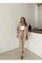 Women's Back-To-Back Sleeves with Bead Embroidery Worked Kimono Pants Set - 8